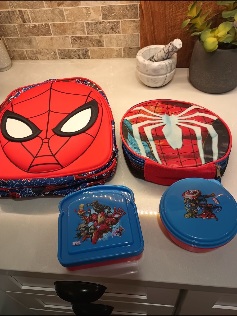 Marvel Spider-Man Kids Lunch Set - Red & Blue